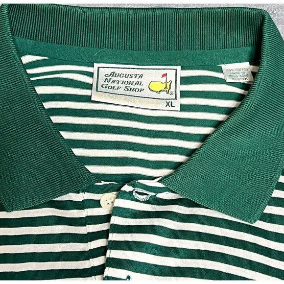 Masters Polo Shirt Mens Size Xl Green And White Augusta National Golf Shop Logo‎ - Picture 3 of 4
